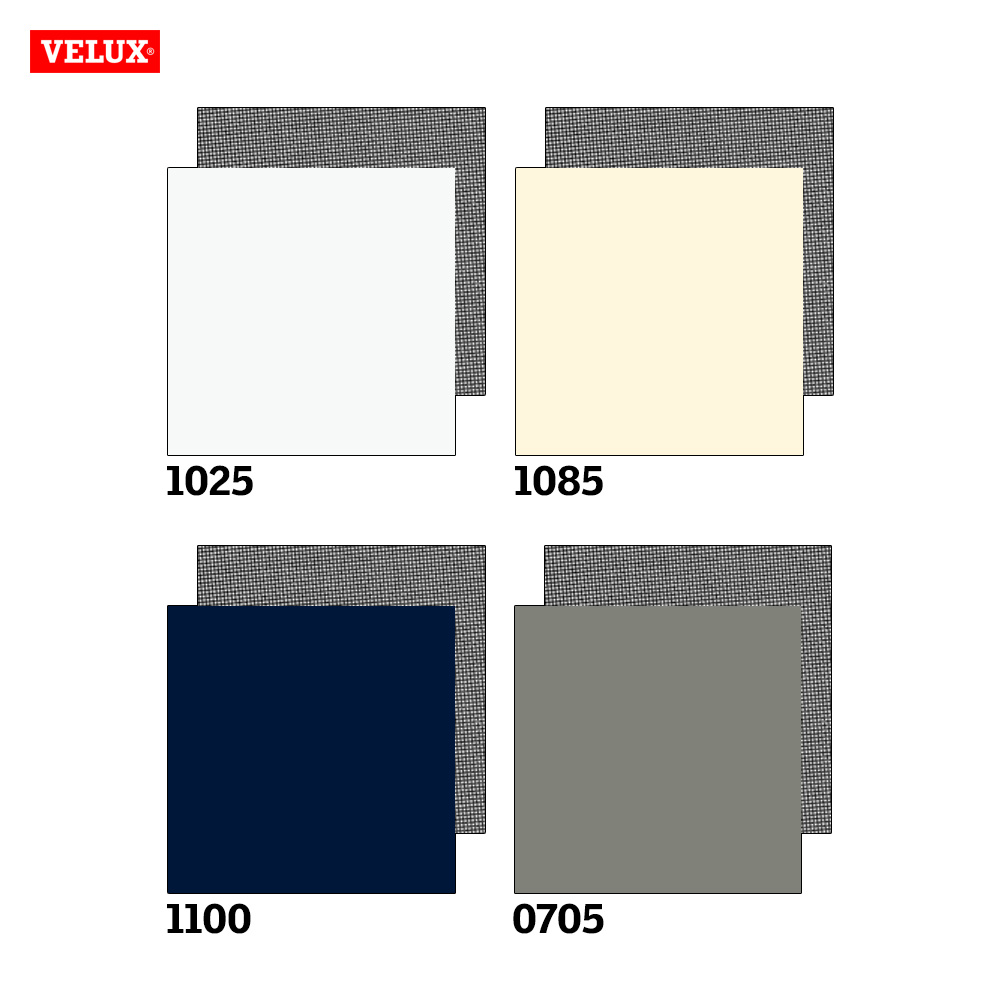 Velux Verdunkelungsrollo + Markise Farbkarte