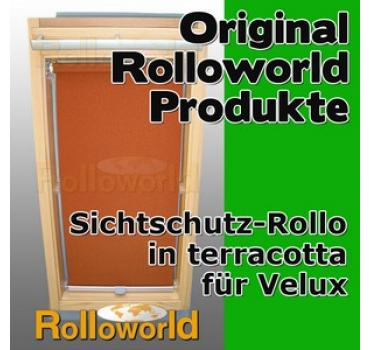 Sichtschutzrollo Rollo für Velux VK VE VS 023 terracotta