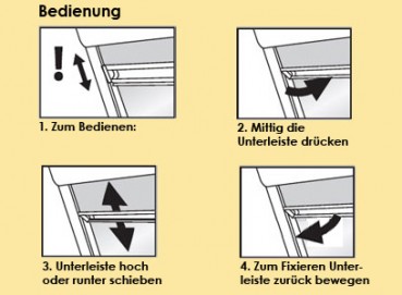 Verdunkelungsrollo f�r Velux VL/VG/VX mit Schienen