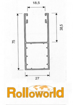 Gerade Aluminium-F�hungsschiene mit Dichtung PP 75