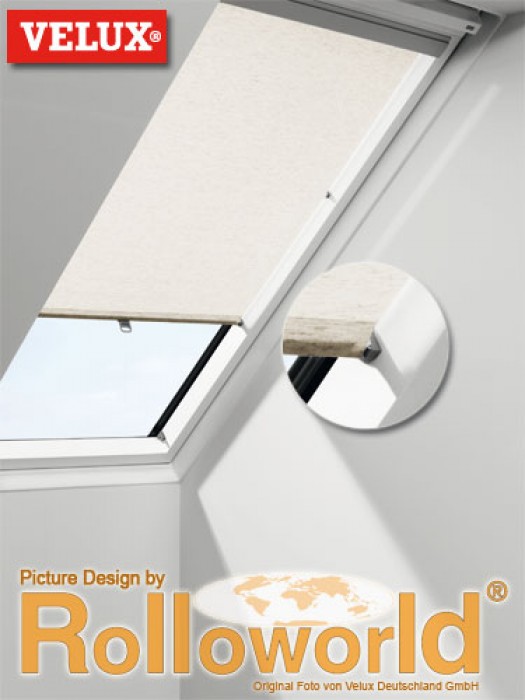 Rolloworld.de Velux SichtschutzRollo RHL manuell mit Haltekrallen