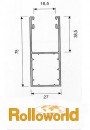 Gerade Aluminium-F�hungsschiene mit Dichtung PP 75