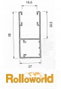 Gerade Aluminium-F�hungsschiene mit Dichtung PP 66