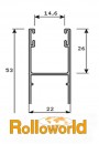 Gerade Aluminium-F�hungsschiene mit Dichtung PP 53